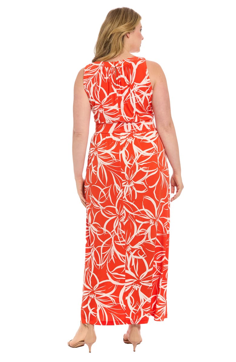 London Times Jersey Maxi Dress, Alternate, color, Red White