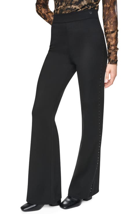 Pull-On Wide Leg Ponte Pants