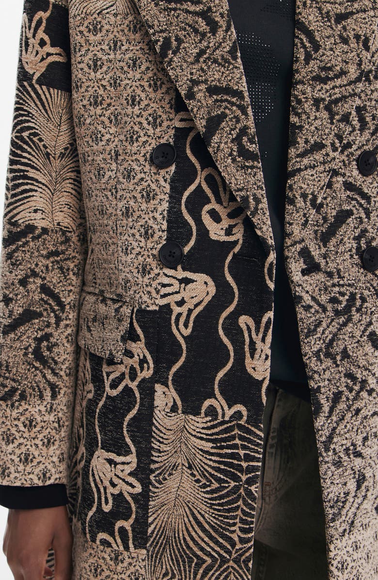 Desigual Niza Coat, Alternate, color, Beige Multi
