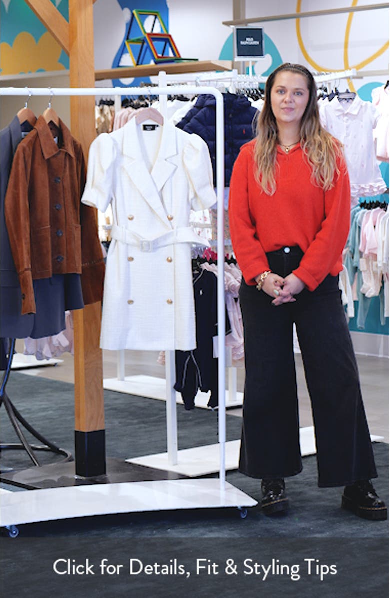 Devon Belted Tweed Blazer Minidress, sales video thumbnail