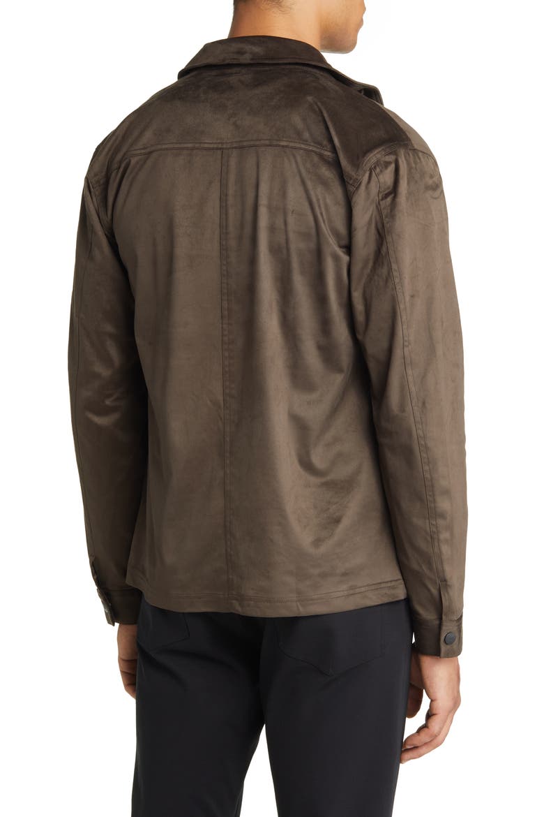 Faux Suede Renoir Jacket, Alternate, color, TAUPE