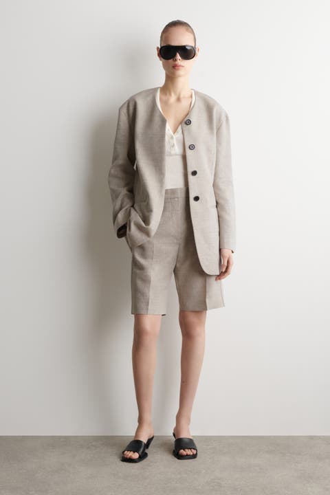 Tailored Linen Shorts