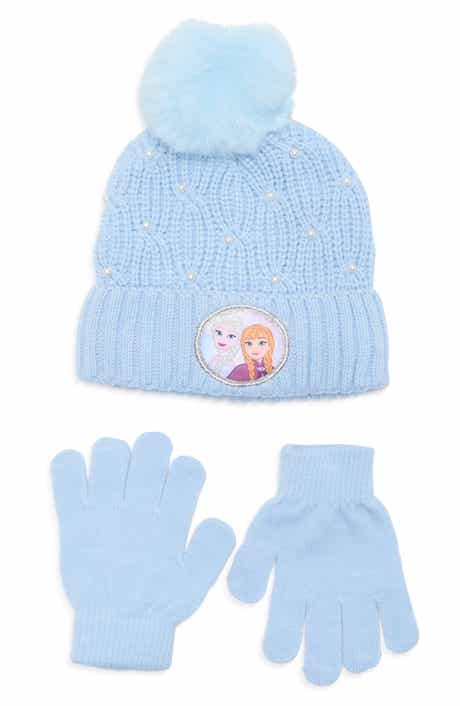 Kids' Frozen Faux Pearl Pom Beanie & Gloves Set