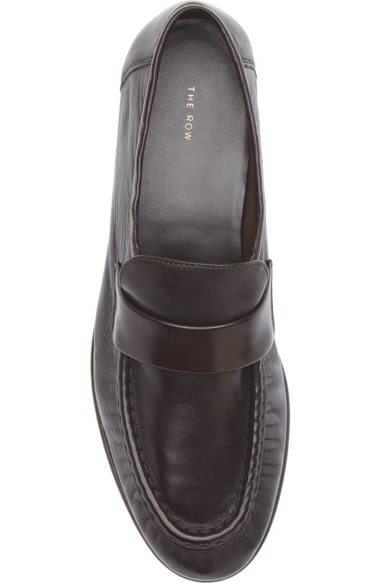 The Row Soft Loafer, Alternate, color, Dark Brown