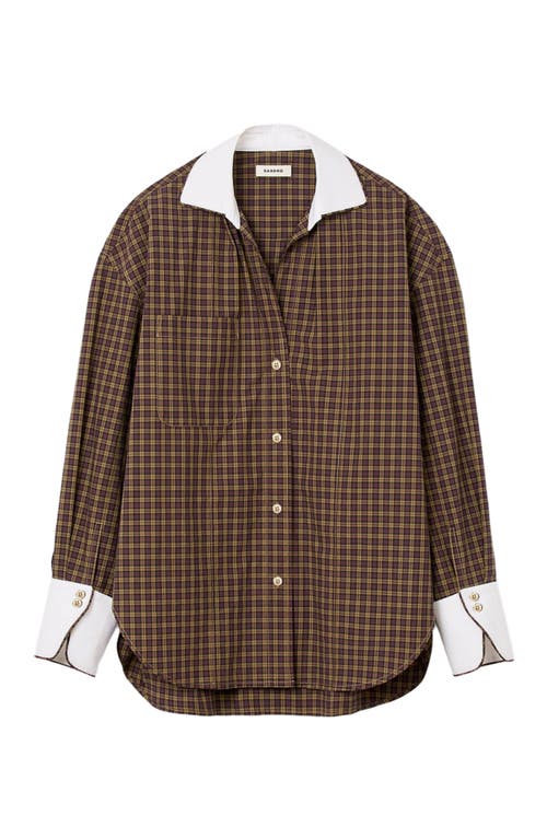 Sandro Two-tone Check Shirt In Multi