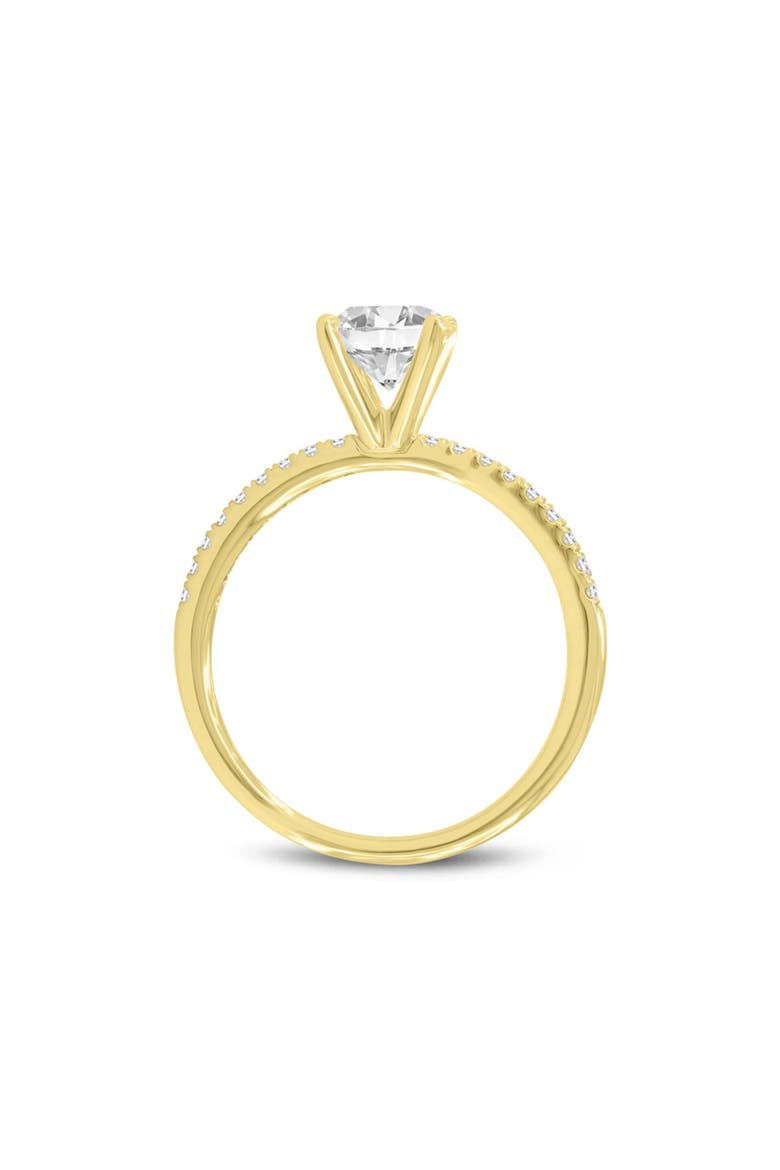 Samara 14K Yellow Gold Round Shaped Lab Grown Diamond Engagement Ring - 2.2 Ct, Alternate, color, 14K Yellow Gold
