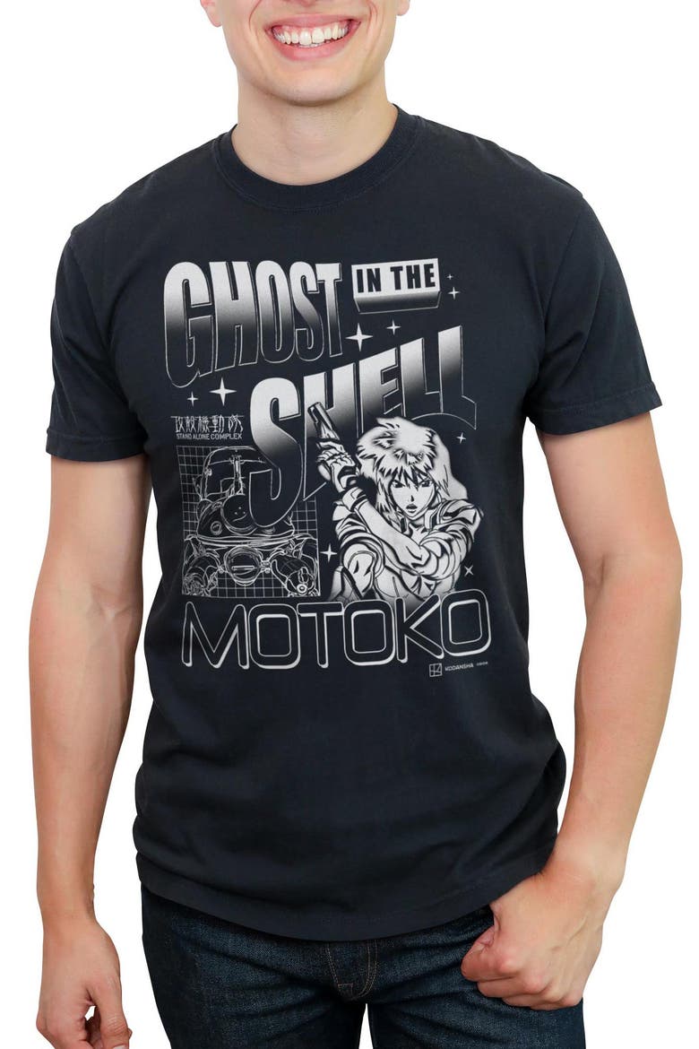 Men's Ghost in the Shell Stand Alone Complex Motoko Poster  Graphic T-Shirt, Main, color, Black