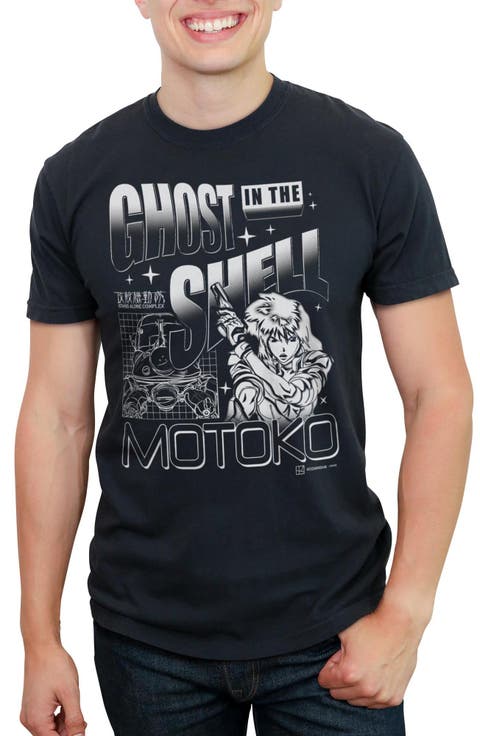 Men's Ghost in the Shell Stand Alone Complex Motoko Poster  Graphic T-Shirt