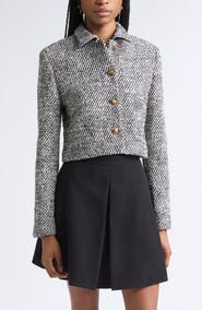 Versace Wool Blend Bouclè Jacket