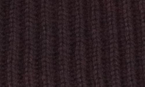 Portolano Merino Wool Rib Cuff Beanie In Burgundy