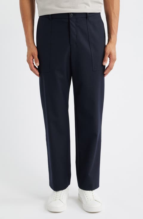 Pitt Patch Virgin Wool Straight Leg Pants
