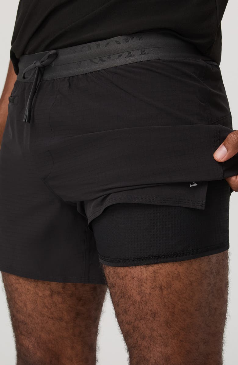 Vuori Terrain 5-Inch Lined Running Shorts, Alternate, color, Black