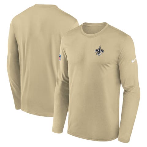 Men's Nike Gold New Orleans Saints Legend Small Logo Performance Long Sleeve T-Shirt