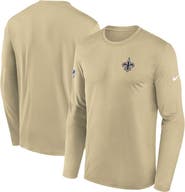 Nike Men's Nike Gold New Orleans Saints Legend Small Logo Performance Long Sleeve T-Shirt