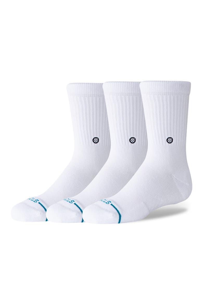 Icon 3-Pack Assorted Socks, Main, color, WHITE