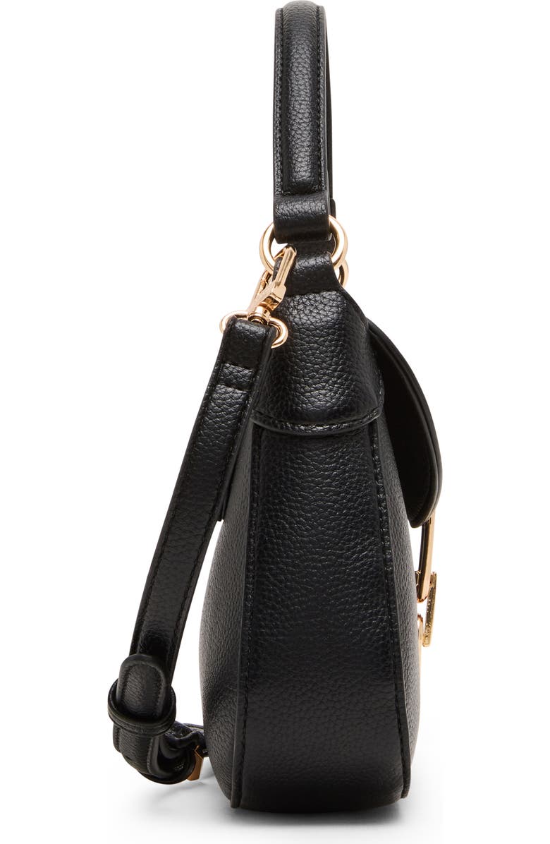 Anne Klein Chain Trim Crescent Shoulder Bag, Alternate, color, Black