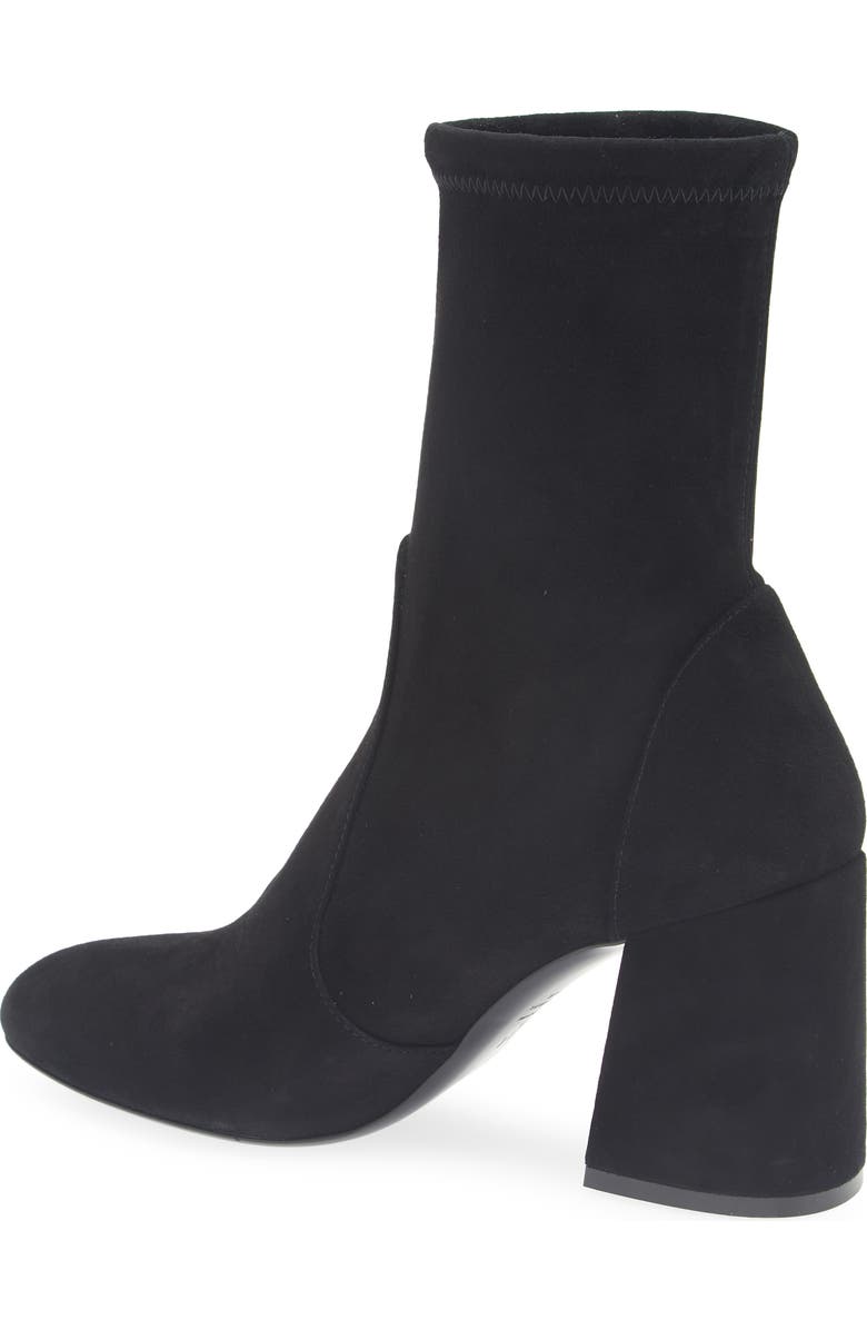 Stuart Weitzman Essentialist Stretch Bootie, Alternate, color, Black Suede