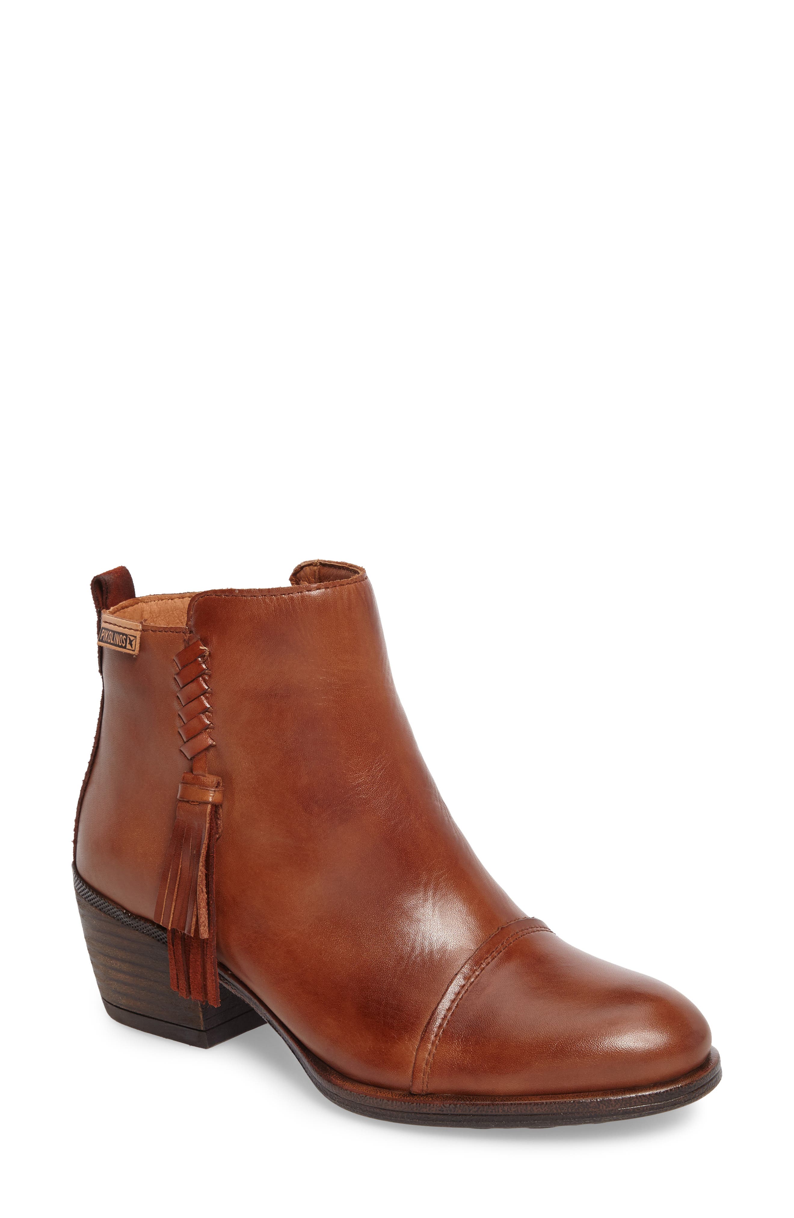 Baqueira Water Resistant Bootie, Main, color, CUERO LEATHER