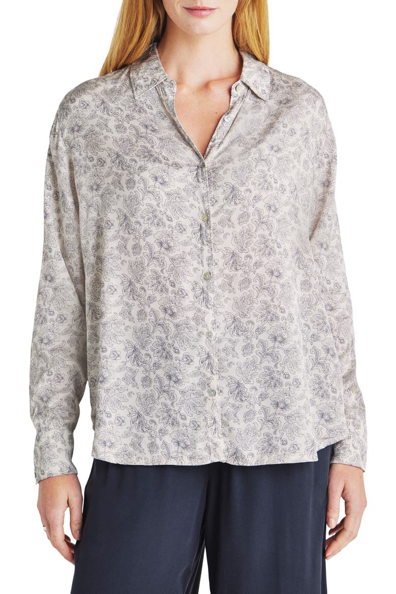 Mackenzie Paisley Print Blouse, Main, color, MOONSTONE FLRL