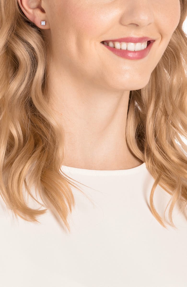 Swarovski Stilla Swarovski Princess Stud Earrings, Alternate, color,