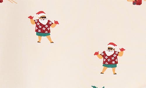 Miles The Label Hawaiian Santa Print French Terry Sweatshirt & Joggers Set In Gray