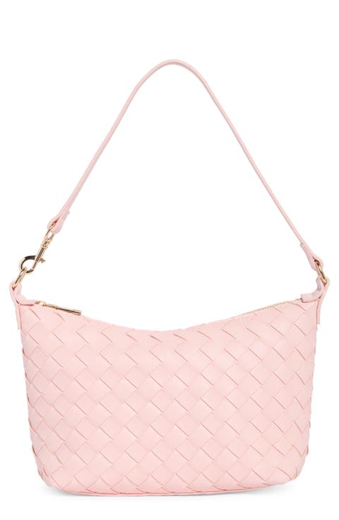 Faux Leather Woven Crossbody Bag