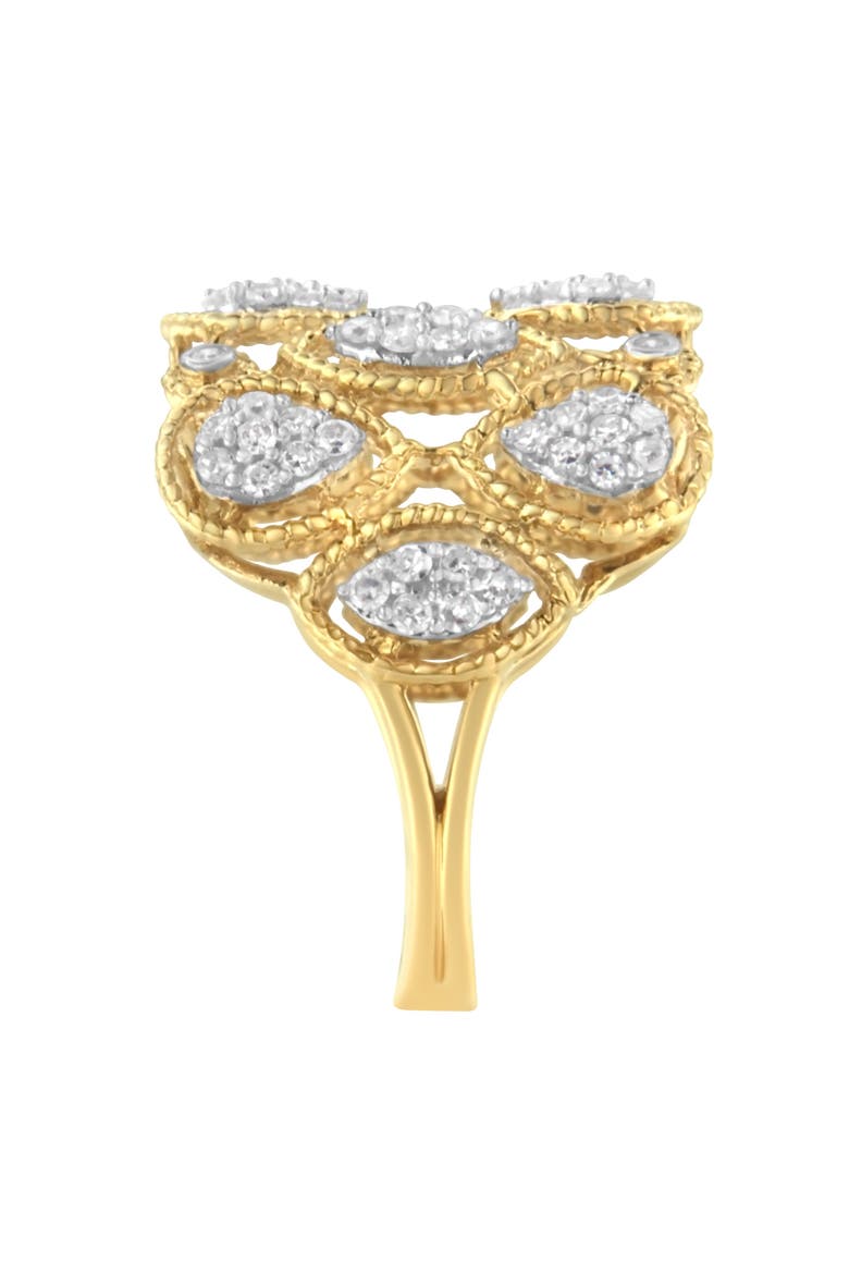 14K Yellow Gold 1/2 Cttw Diamond Art Deco Ring, Alternate, color, Yellow Gold