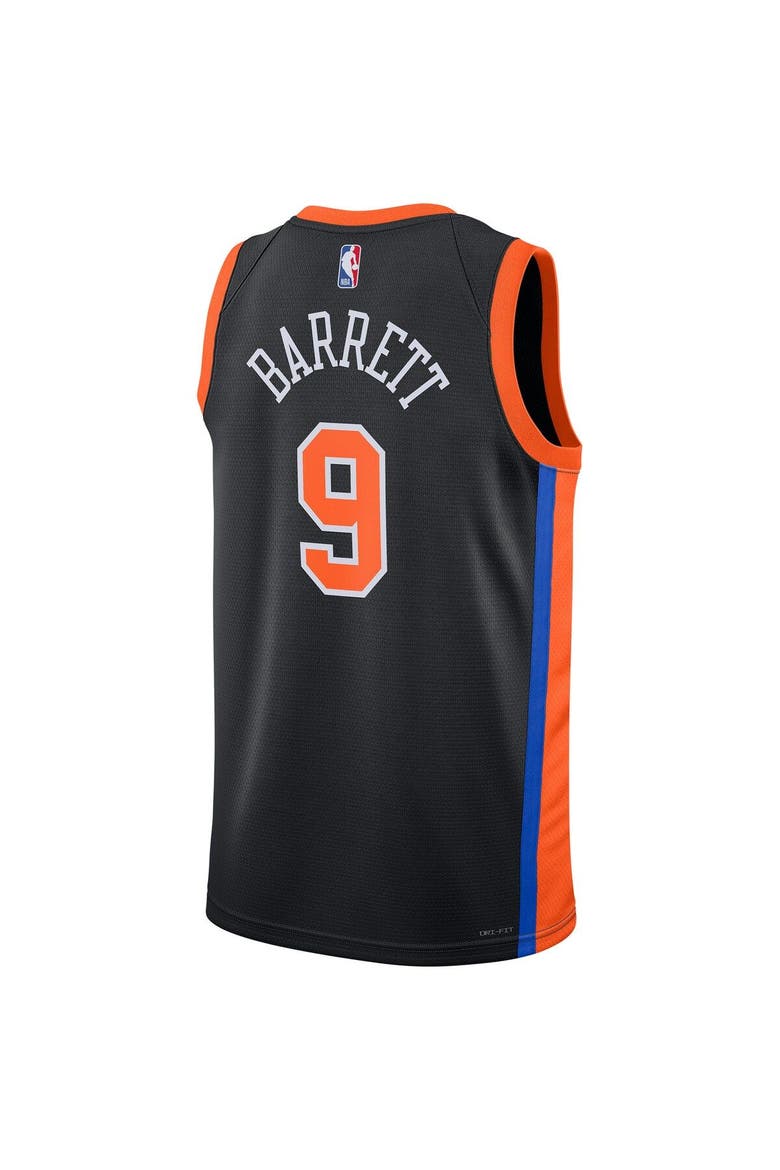 Unisex Nike RJ Barrett Black New York Knicks 2022/23 Swingman Jersey - City Edition, Alternate, color, Black