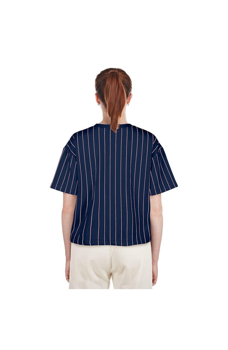 New Era Women's New Era Navy Washington Nationals 2025 City Connect Pinstripe T-Shirt, Alternate, color, Navy