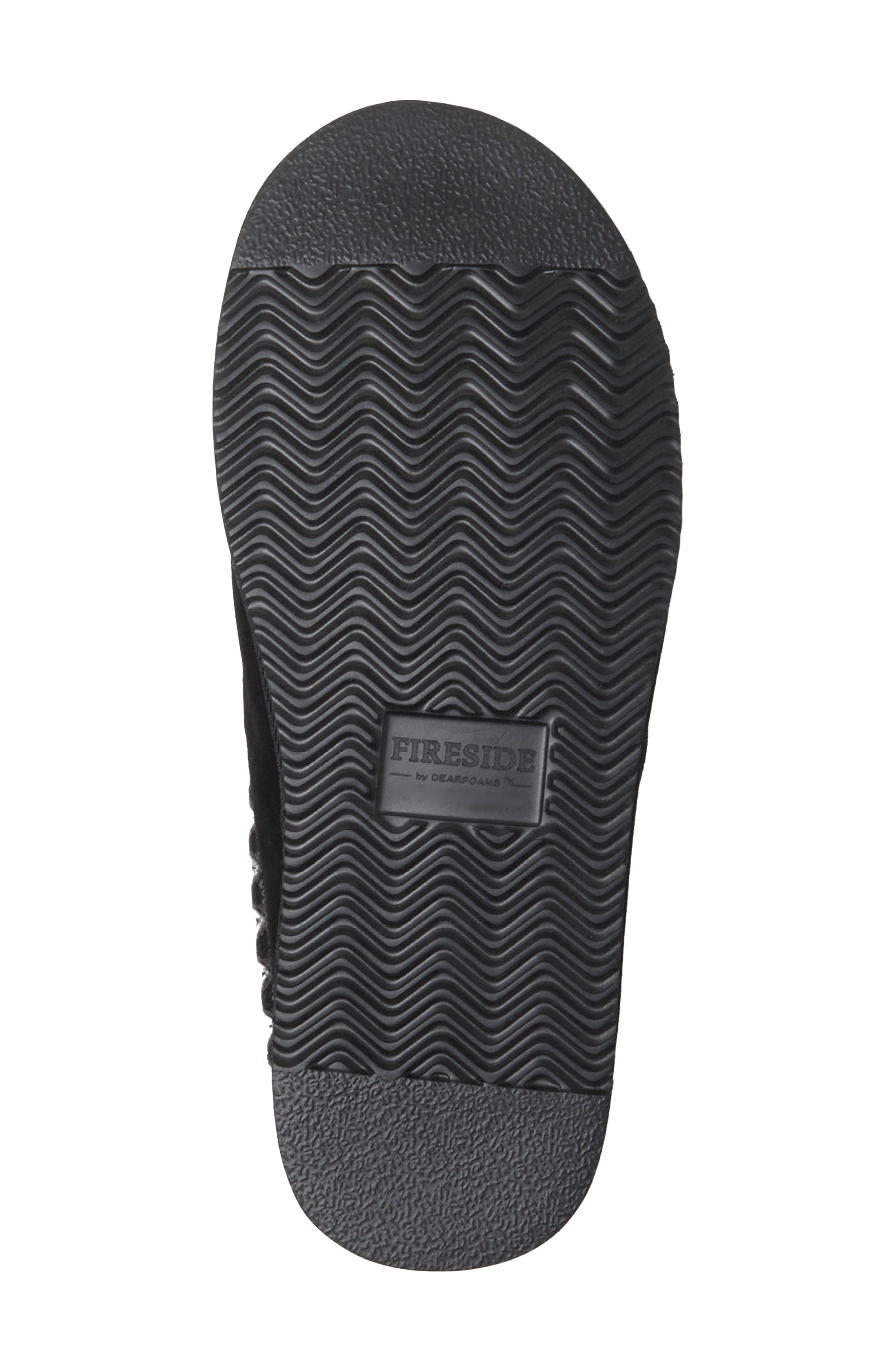 Grafton Genuine Shearling Lined Slipper, Alternate, color, BLACK