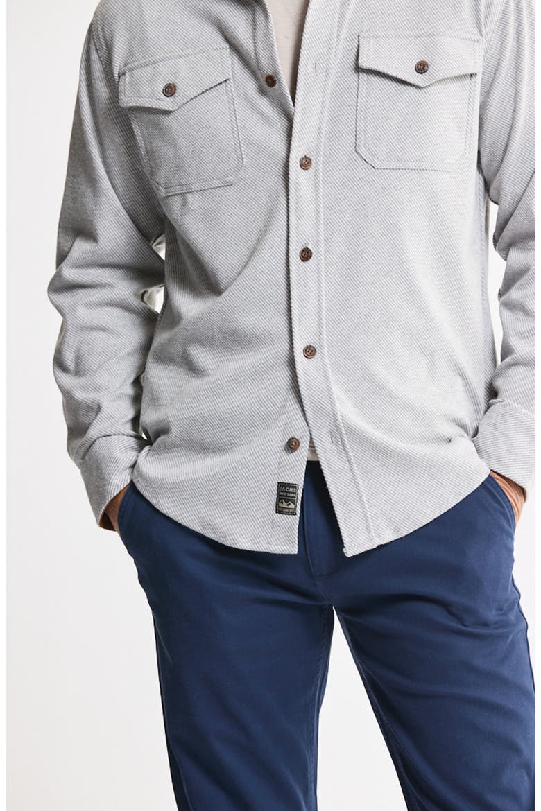 Knit Flannel Shirt, Alternate, color, LIGHT GREY