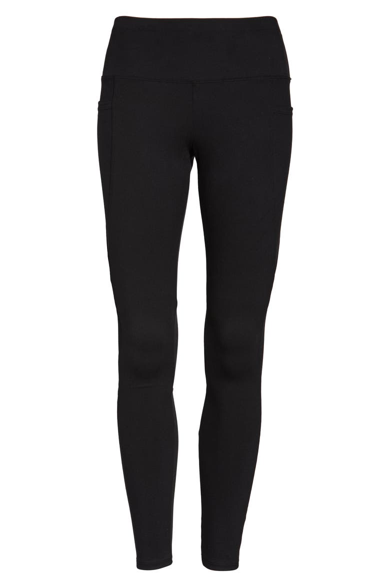 High Waist Pocket Leggings, Alternate, color, BLACK