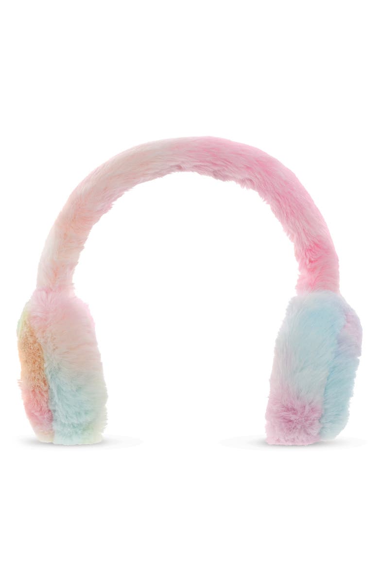 Iscream Tie Dye Faux Fur Wireless Headphones, Alternate, color, 
