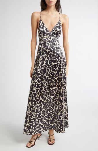 Ulla Johnson Evie Print Satin Maxi Dress