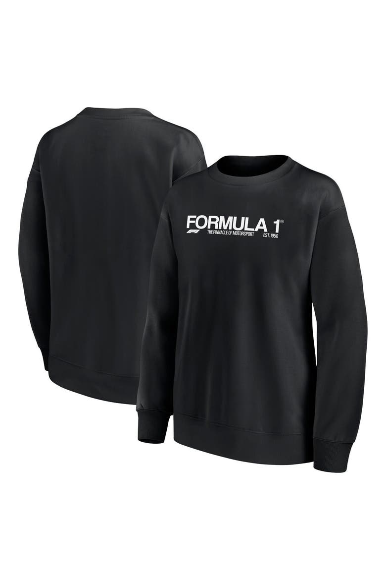 Women's Fanatics Branded Black Formula 1 Merchandise End Credits Fleece Pullover Sweatshirt, Alternate, color, Black