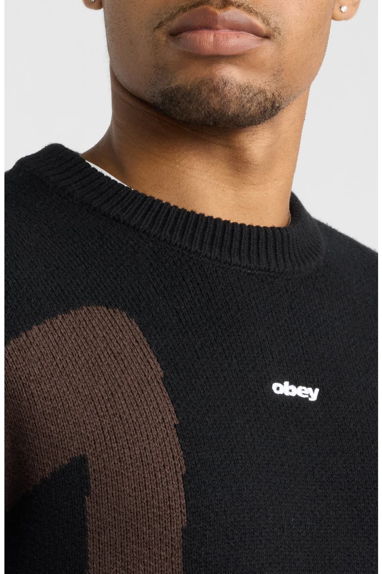 Brann Crewneck Cotton Blend Sweater, Alternate, color, DIGITAL BLACK MULTI