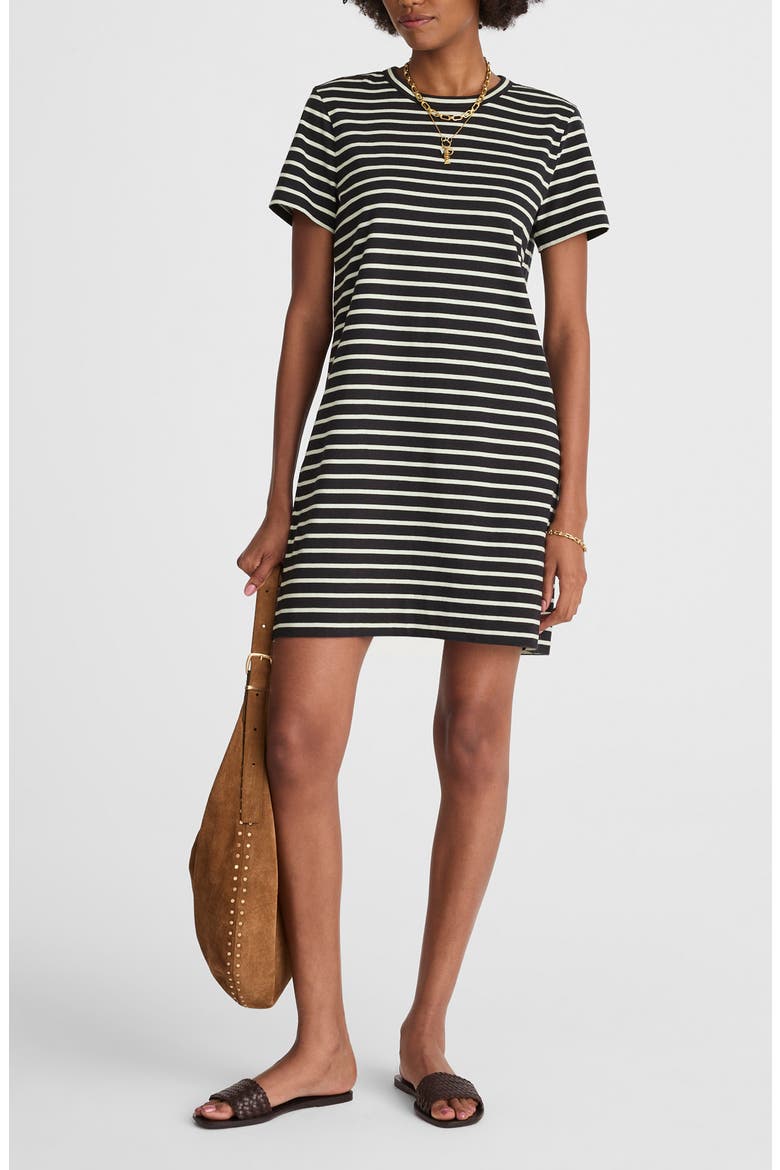 Stripe T-Shirt Minidress, Main, color, DARK NAVY