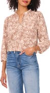 Vince Camuto Tie Neck Peasant Top