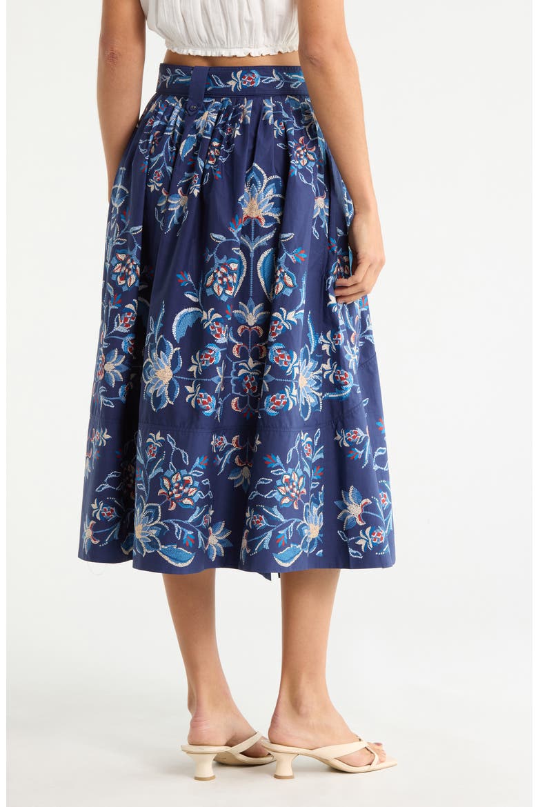 Winter Loom A-Line Midi Skirt, Alternate, color, WINTER LOOM BLUE