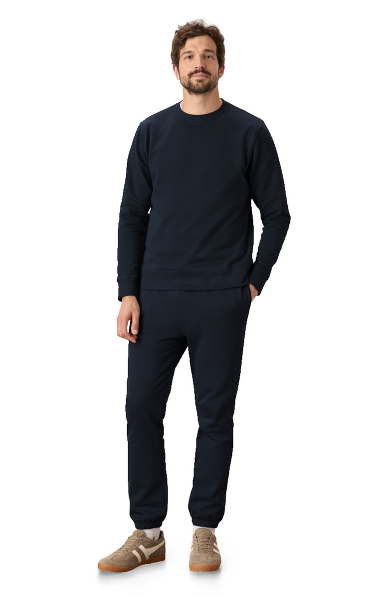 Pact Organic Brushed Fleece Sweatpant, Main, color, Midnight Blue