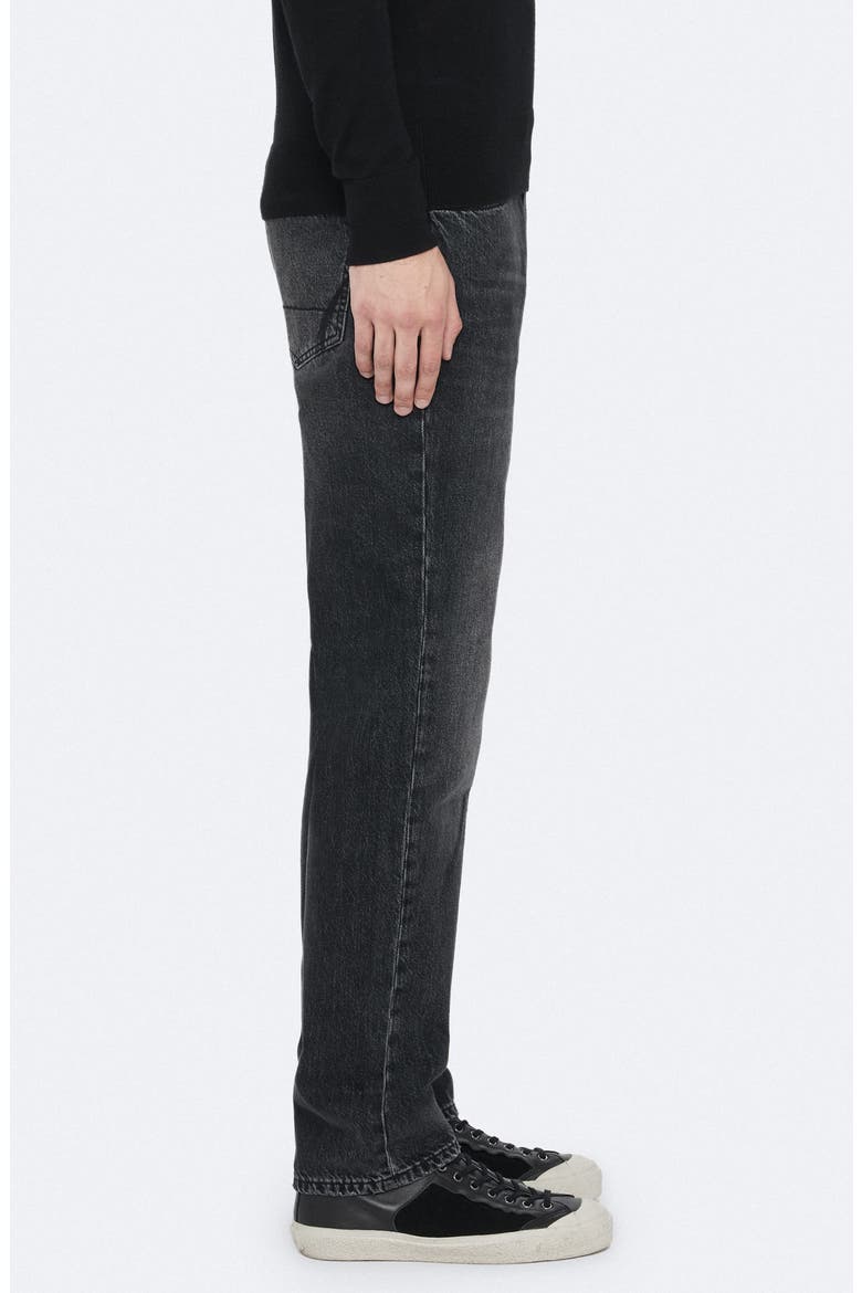 Loose Straight Leg Jeans, Alternate, color, WASHED BLACK