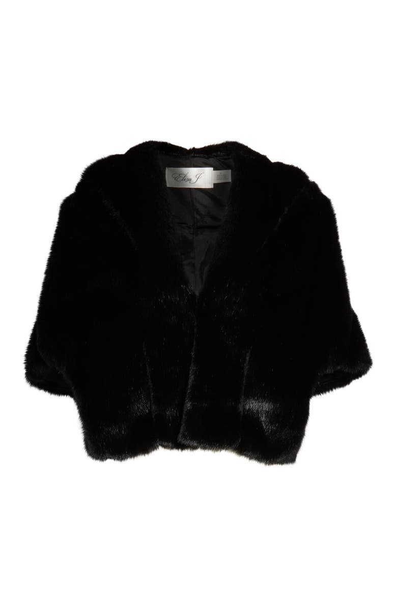 Eliza J Faux Fur Capelet, Alternate, color,