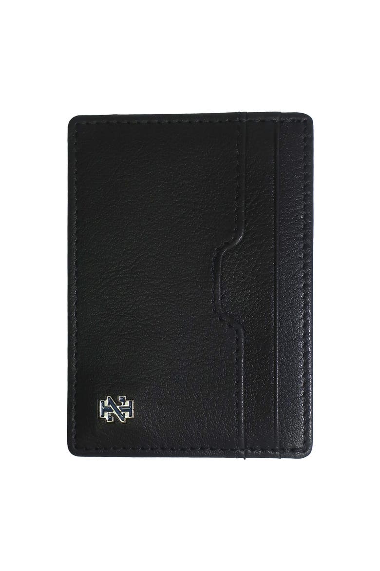 Genuine Leather ID Wallet with Epoxy Logo, Main, color, Black