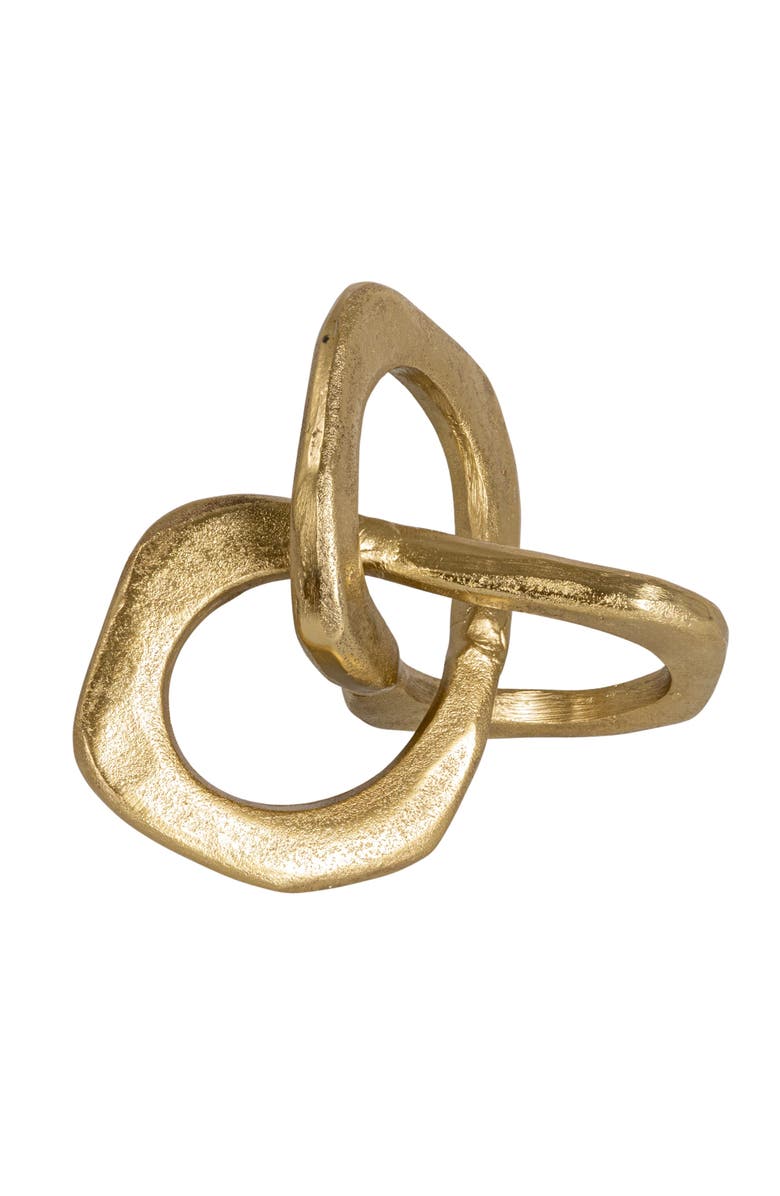 Storied Home Gold Abstract Metal Figurine, Main, color, Gold