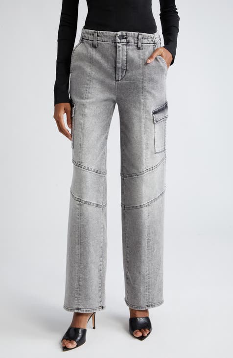 Brooklyn High Waist Wide Leg Utility Jeans (Clifton)