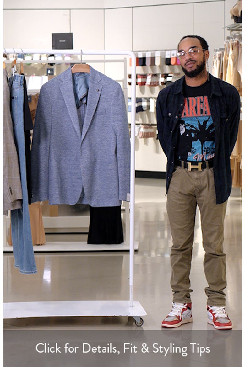 Hampton Light Blue Mélange Knit Linen & Wool Blend Sport Coat video