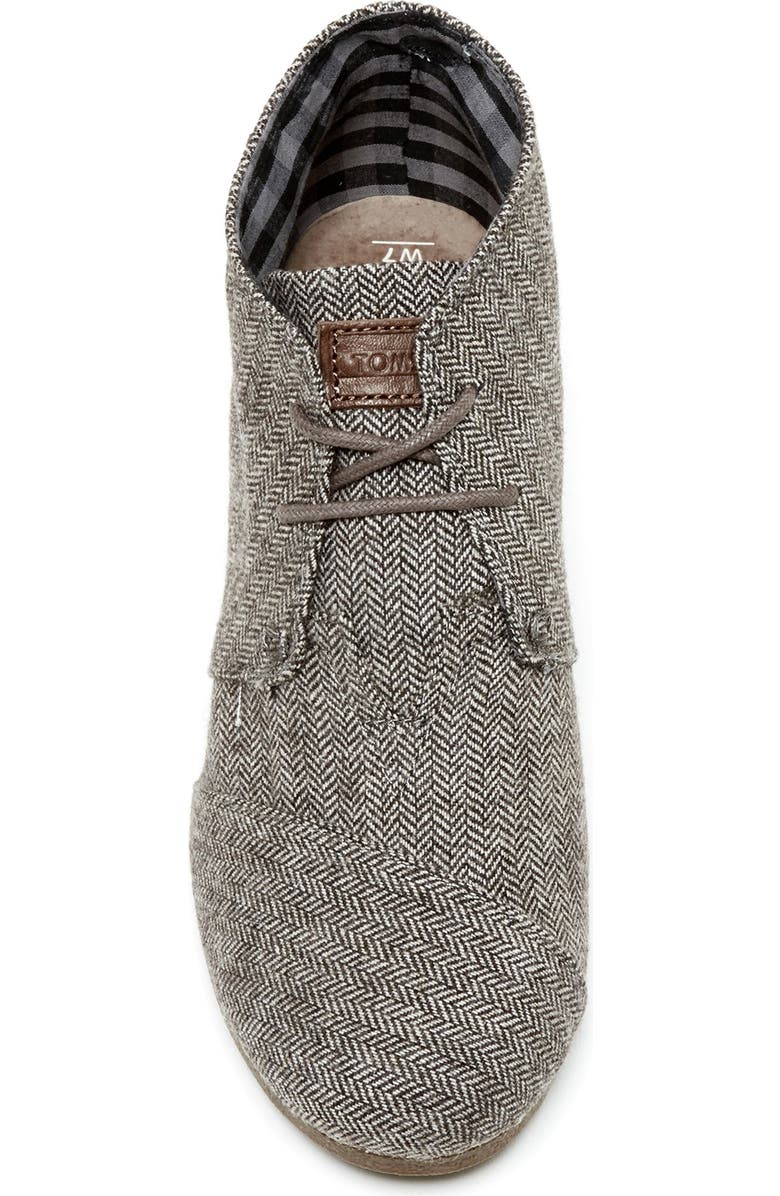 TOMS 'Desert' Herringbone Wedge Bootie, Alternate, color,