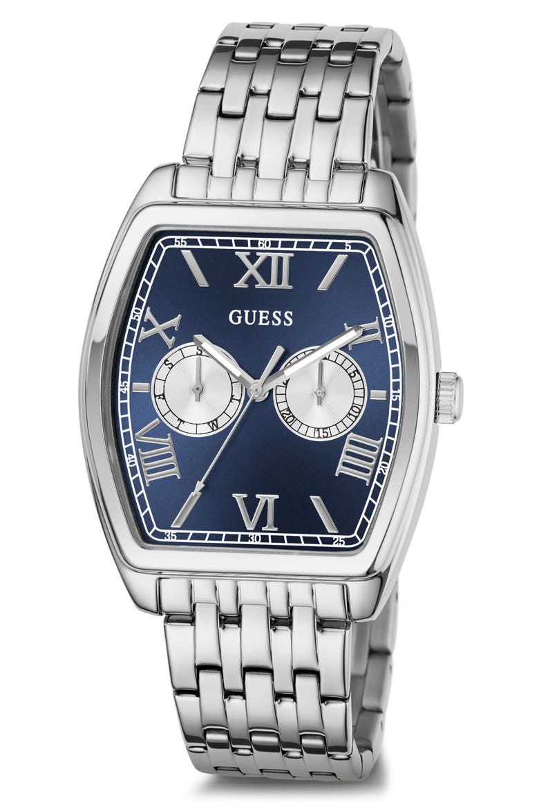 Multifunction Tonneau Bracelet Watch, 38mm, Alternate, color, SILVER TONE