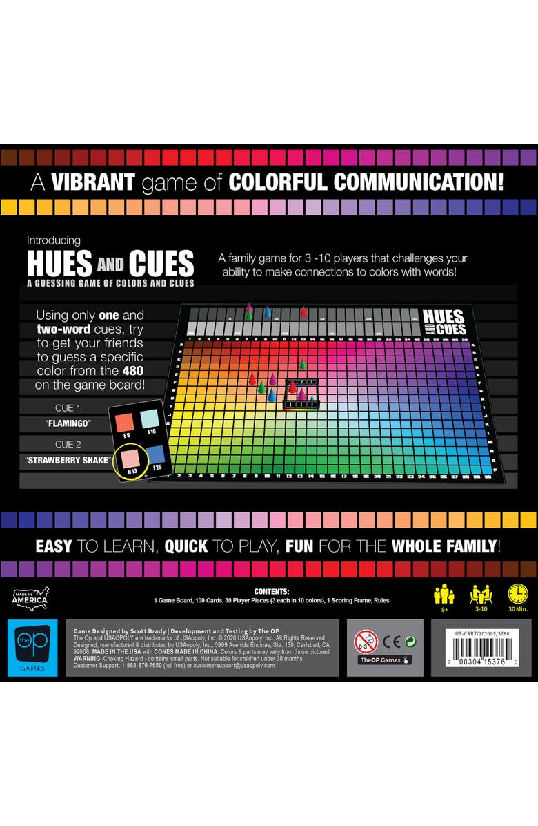 USAOPOLY Hues & Cues A Guessing Game Of Colors & Clues, Alternate, color, Multicolored