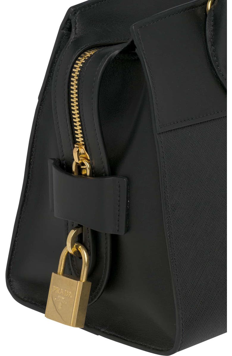 Prada Small Esplanade Saffiano & City Calfskin Tote, Alternate, color,